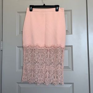 ASTR pink lace skirt
